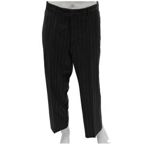 Isaia Mens Dress Pants Gray Wool Striped Inseam 29 Zip Size M